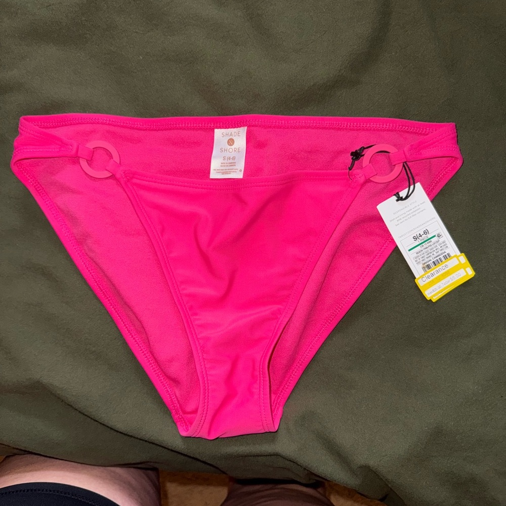Shade & Shore Women's Vibrant Pink Bikini Bottom